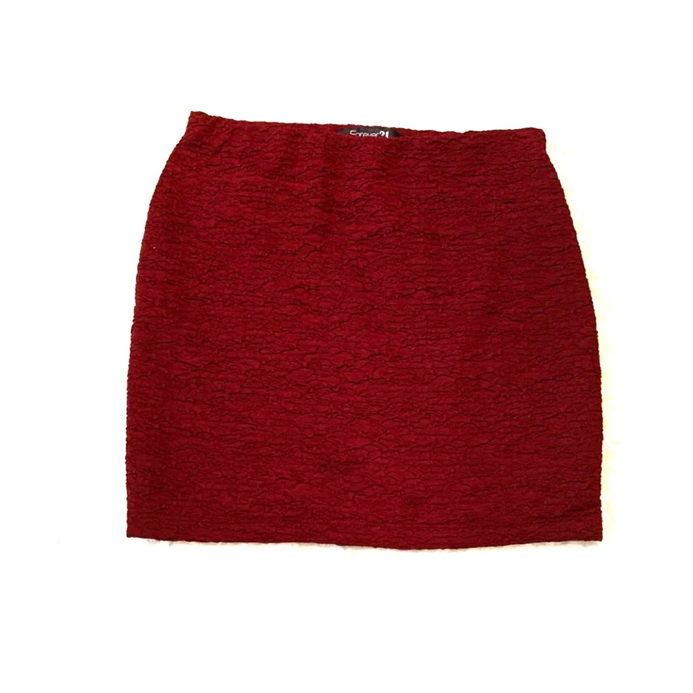 Maroon Mini Skirt